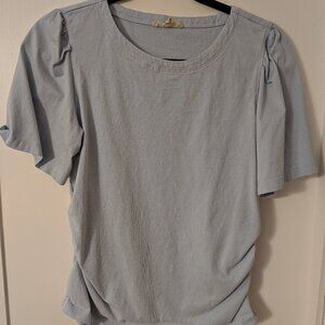Madewell Side-Cinch Puff-Sleeve Tee